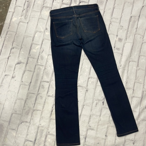 Citizens of Humanity Ava Jeans Low-Mid-Rise Straight Leg Dark Wash Blue Denim - Picture 5 of 14